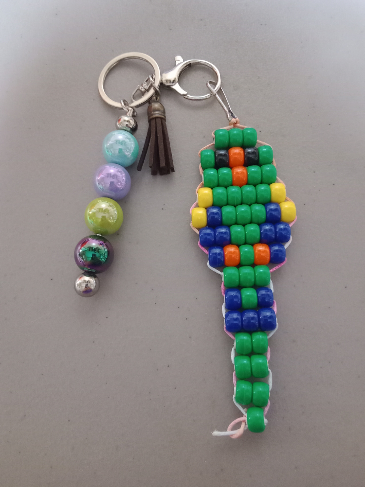 Parrot Keychain & Bead Charm Set