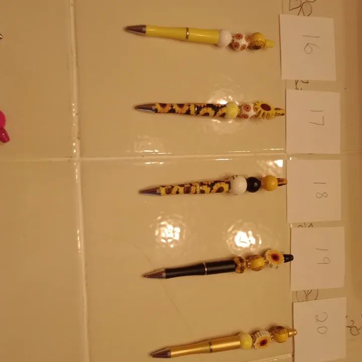 Sunflower Beaded Pens