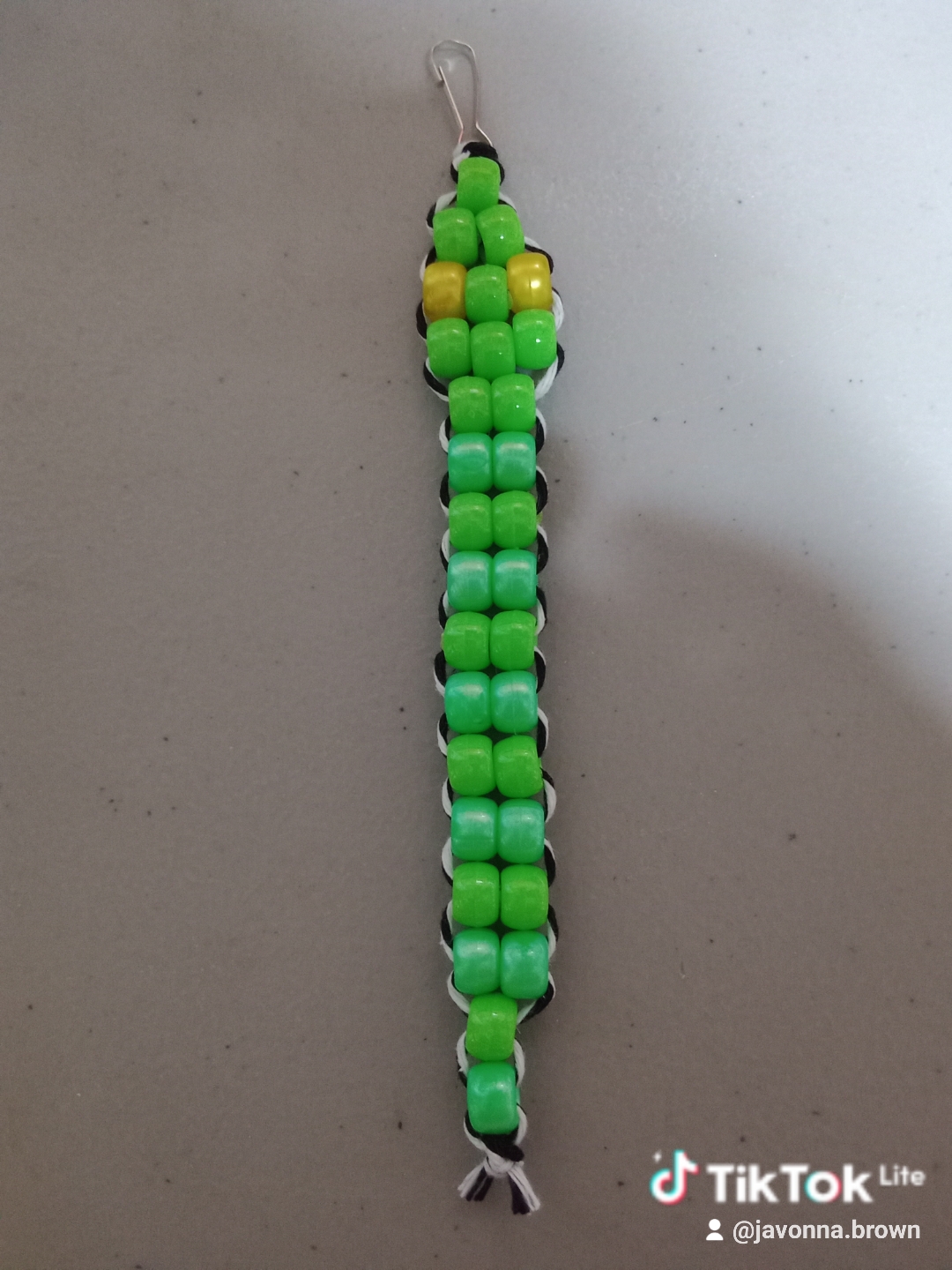 Green Snake Pony Bead Clip