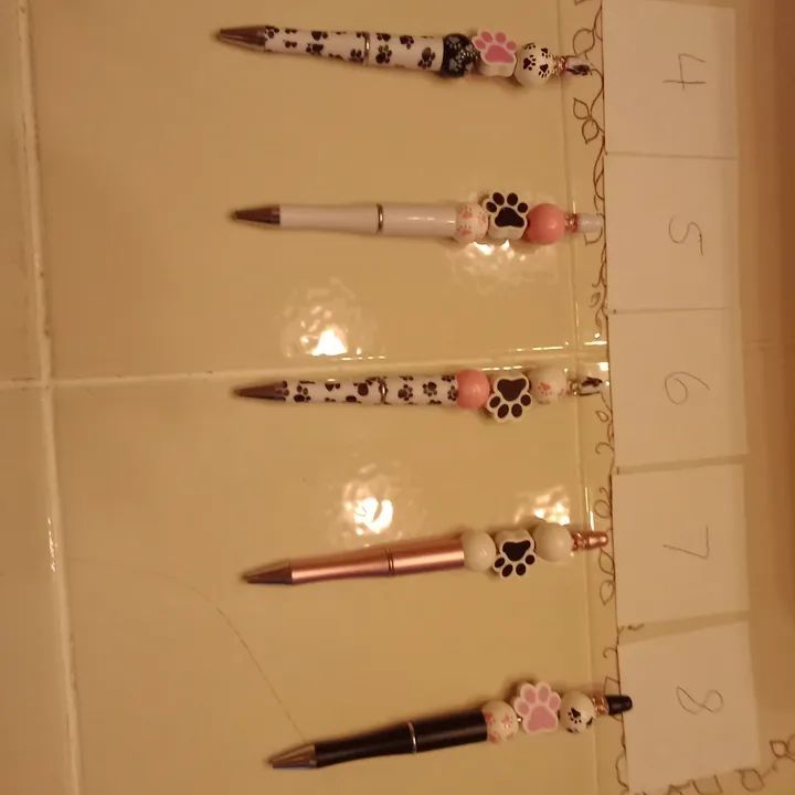 Paw Print Beaded Pens