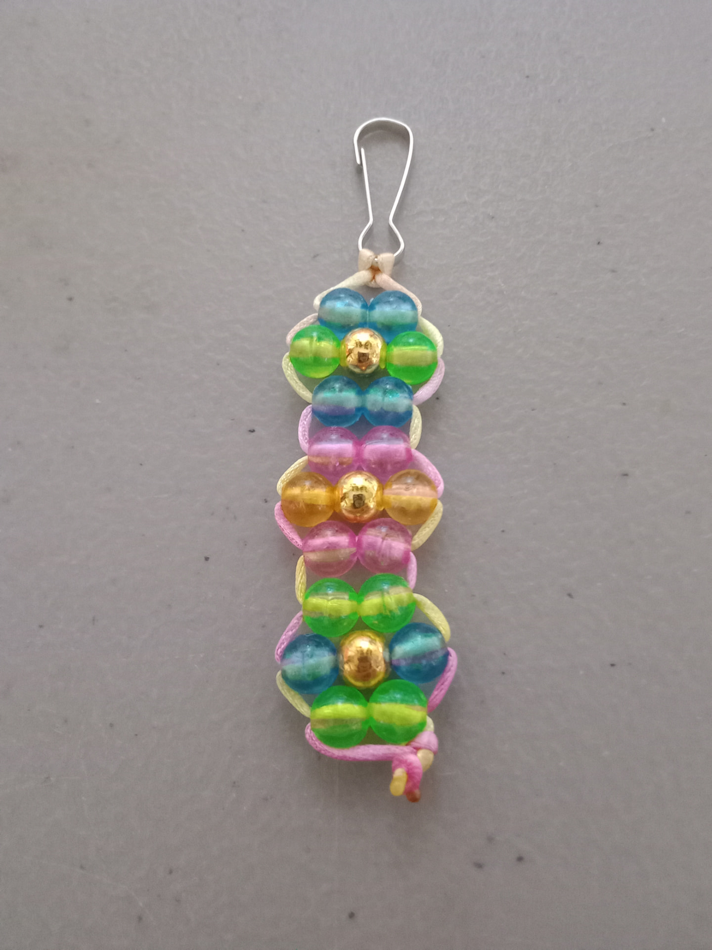 Rainbow Flower Bead Clip