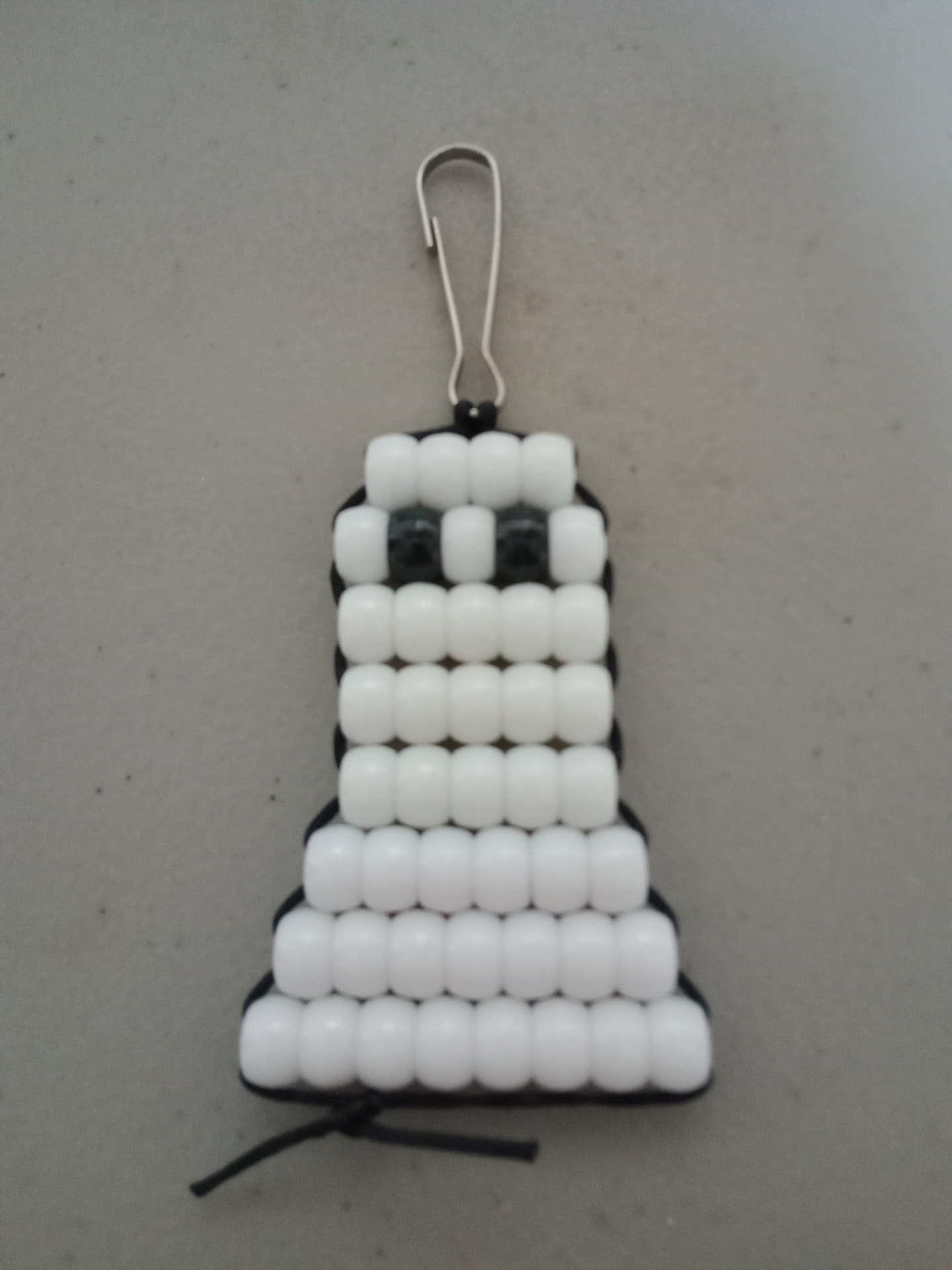 Ghost Pony Bead Keychain