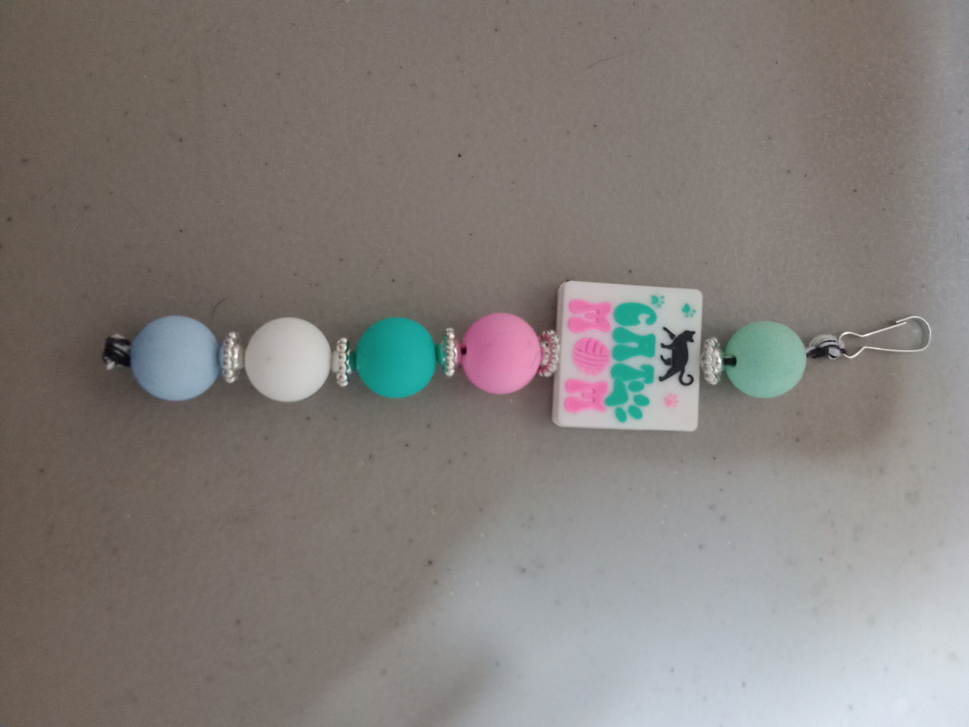 Cat Mom Silicone Keychain